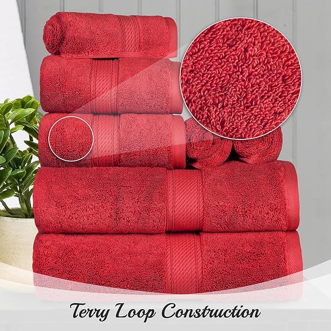 SUPERIOR Egyptian Cotton Pile Bath Sheet Set of 2, Ultra Soft Luxury Towels