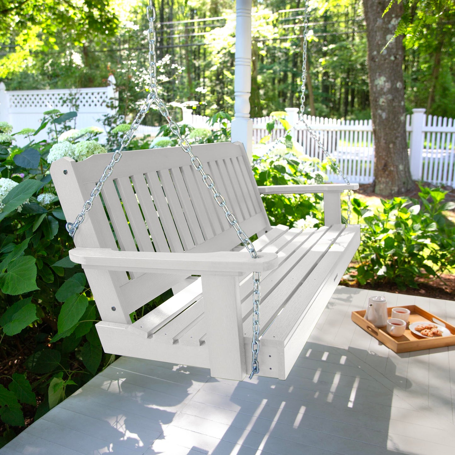 Highwood AD-PORL1-WHE Lehigh Porch Swing, 5 Feet, White