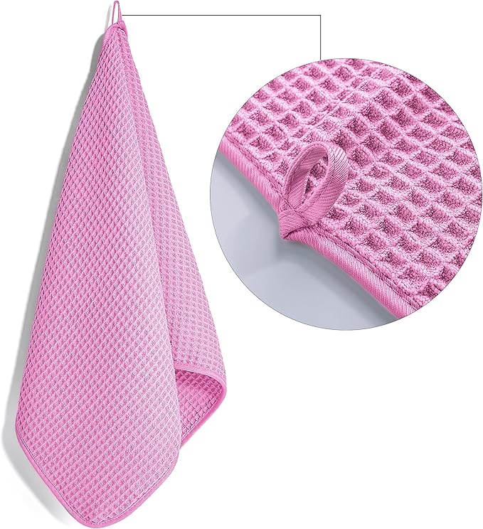 POLYTE 430 GSM Microfiber Lint Free Hand Towel, 16 x 30 in, 4 Pack