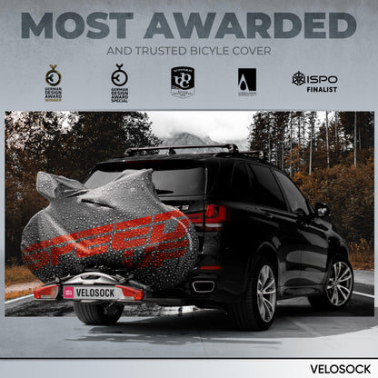 VELOSOCK Bicycle Cover for Car Racks Grafitti - Full Bike Protection, Travel-Friendly, Water-Resistant, and Durable - for ROAD bikes