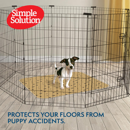 Simple Solution Washable Training and Travel Dog Pads, Re-usable Dog Pee Pad, Absorbent and Odour Controlling Medium - Pack of 2