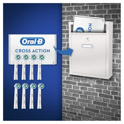 Oral B Cross Action Electric Toothbrush Replacement Brush Heads Refill, 4Count