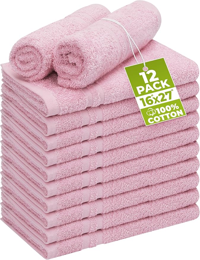 Utopia Towels Cotton Bleach Proof Salon Towel 16 by 27 inches, Bleach Safe Gym