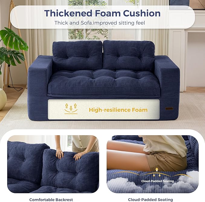 MAXYOYO 63" Loveseat Sofa Couch