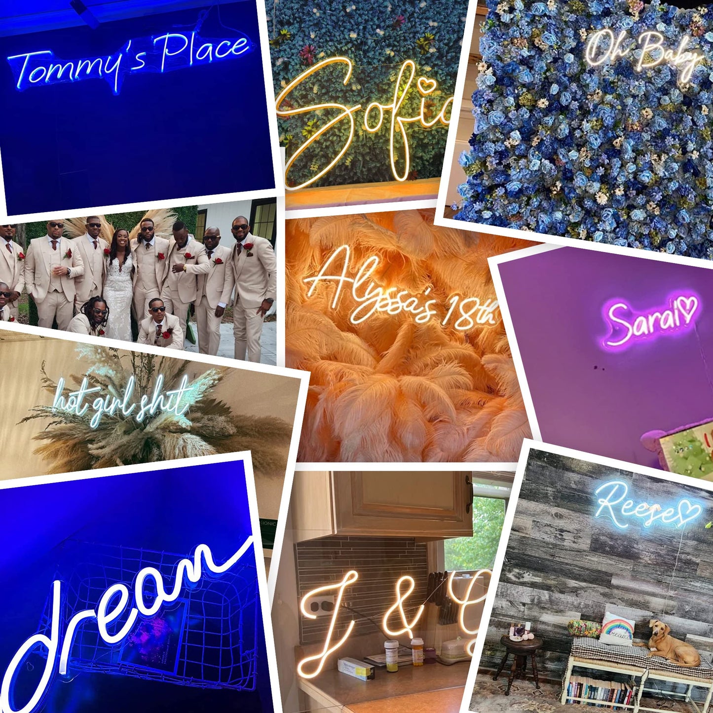 Custom Neon Signs for Wall Decor, Personalized Led Neon Light Sign Customizable, Neon Name Sign Personalized for Bedroom Bar Wedding Wall Decorations Business Logo Birthday Party Gift
