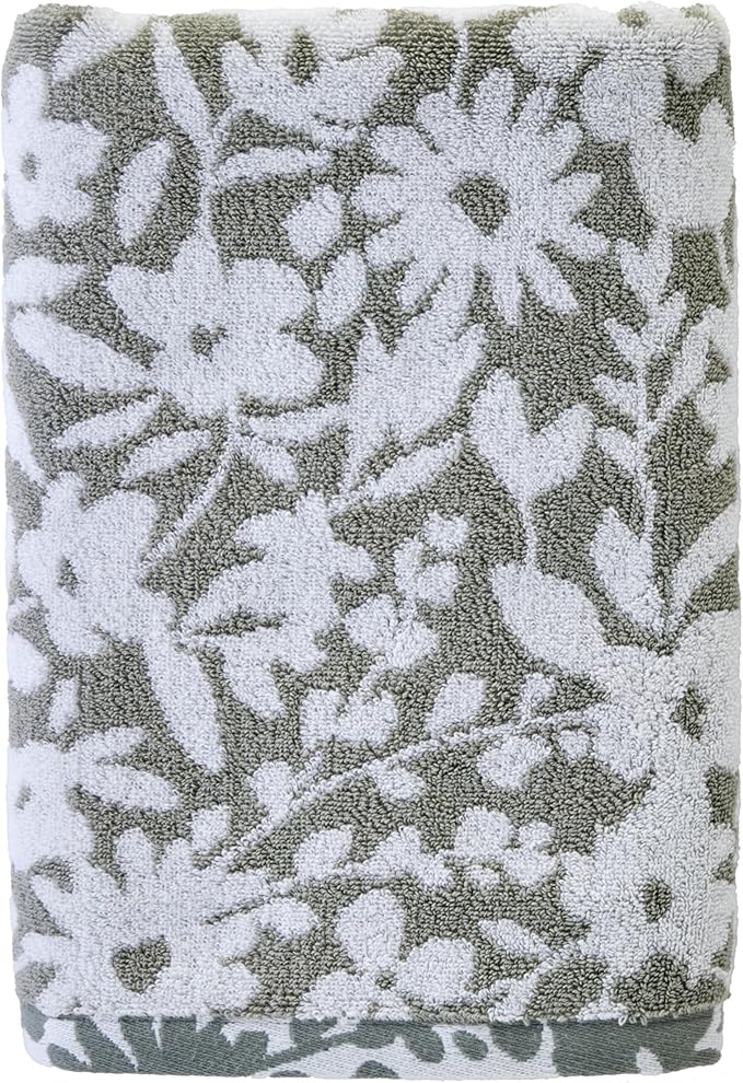SKL Home Bedford Floral 100% Cotton Premium Bath Towel, 600 GSM, Soft &