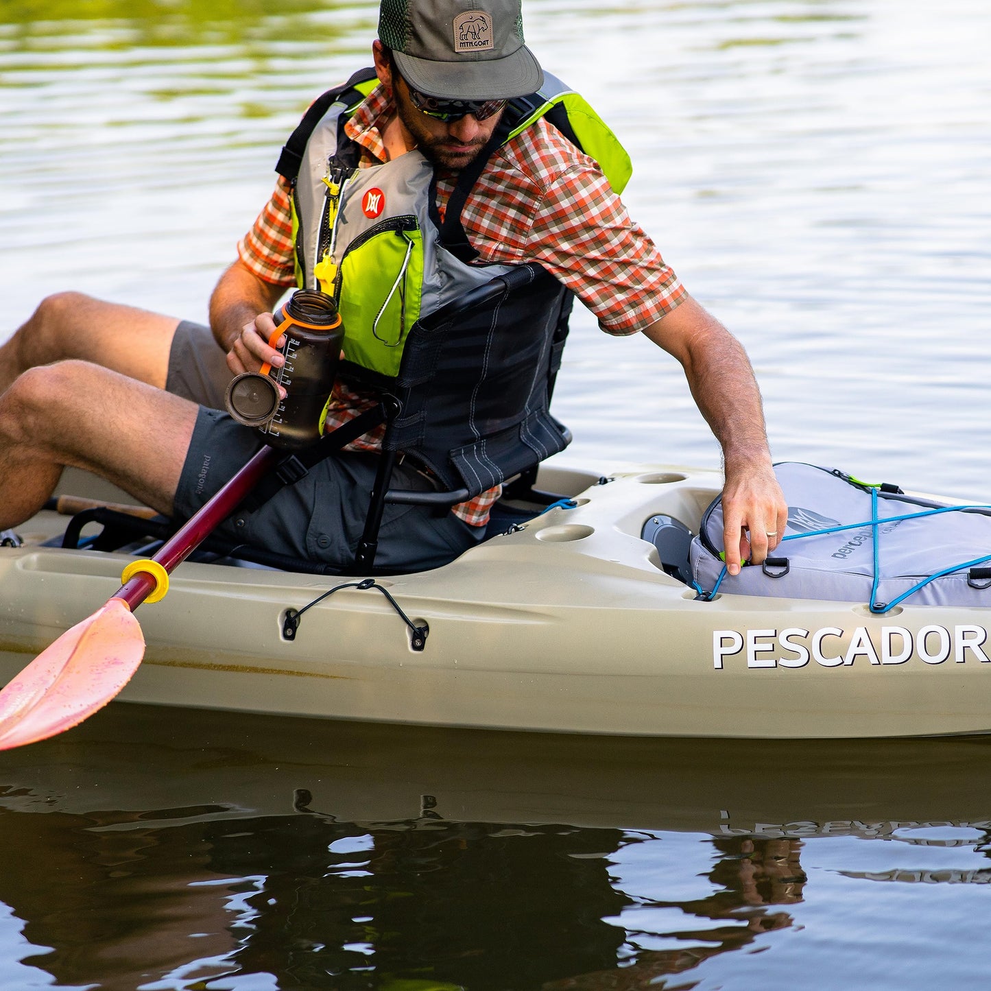 perception Pescador Pro 10 | Sit on Top Fishing Kayak with Adjustable Lawn Chair Seat | Large Front and Rear Storage | 10' 6" | Dapper