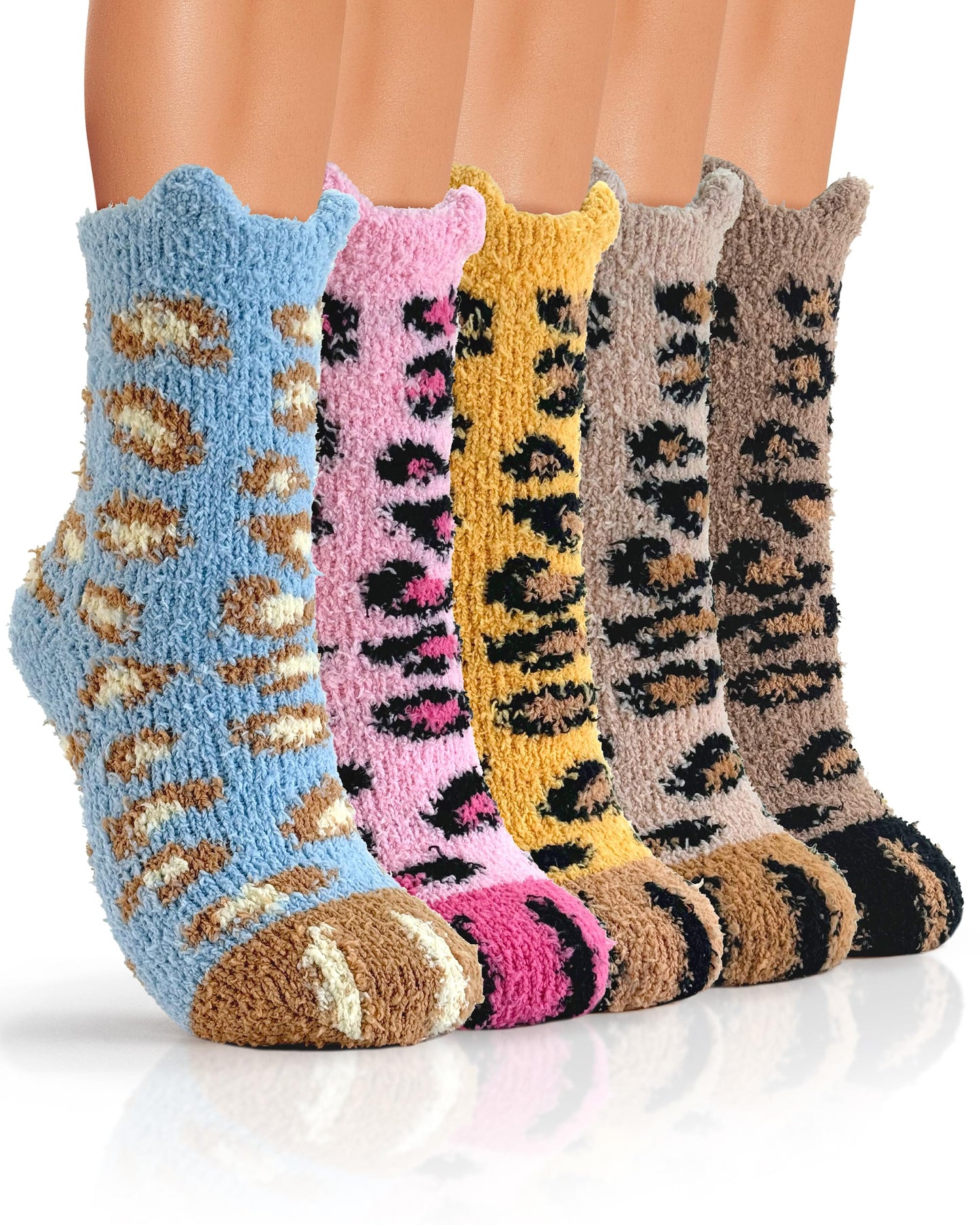 TEHOOK Warm & Cozy Valentines Gifts for Women, Fluffy Fuzzy Plush Sleeping Slipper Socks - Soft Warm Fabric