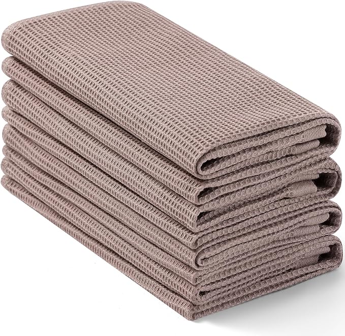 Homaxy 100% Cotton Waffle Weave Kitchen Towels