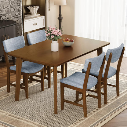 Merax Rustic Wooden Rectangular Kitchen Table, Farmhouse Dinning Table for Living Room, Kitchen, Dining Room, Small Space, Walnut