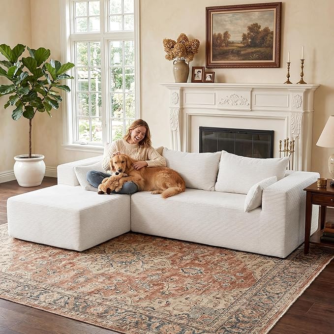 106" Cloud Sectional Boneless Couches