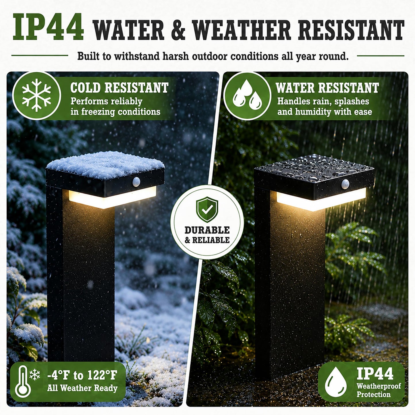 VerLuce - 20.5" Solar Pathway Lights - Walkway Solar Lights for Outside - PIR Sensor & Two Lighting Modes - Rechargeable Battery Lasts Up to 55 Hours - 3000K - IP44 Weather Resistant - 4 Pack