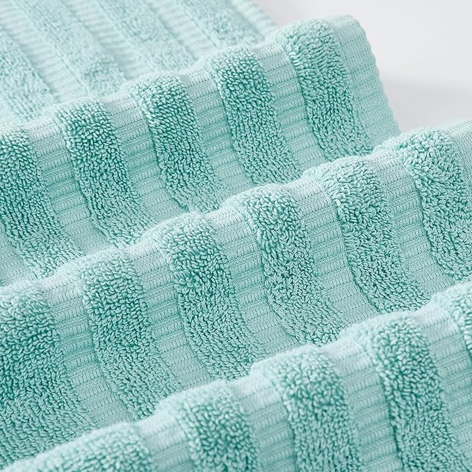 Modern Threads Oxford 6-Piece 100% Cotton Towel Set – Yarn Dyed Jacquard &