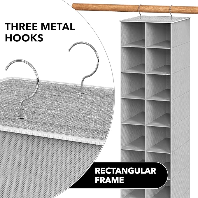 Simple Houseware 20 Section Shelves Hanging Shoes Organizer Holder