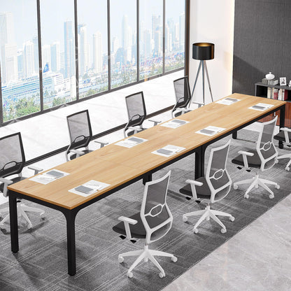 Tribesigns 6.5FT Conference Table, 78.7 Inche Rectangle Meeting Seminar Table, Large Business Tables for 6-8 People (Only Table)