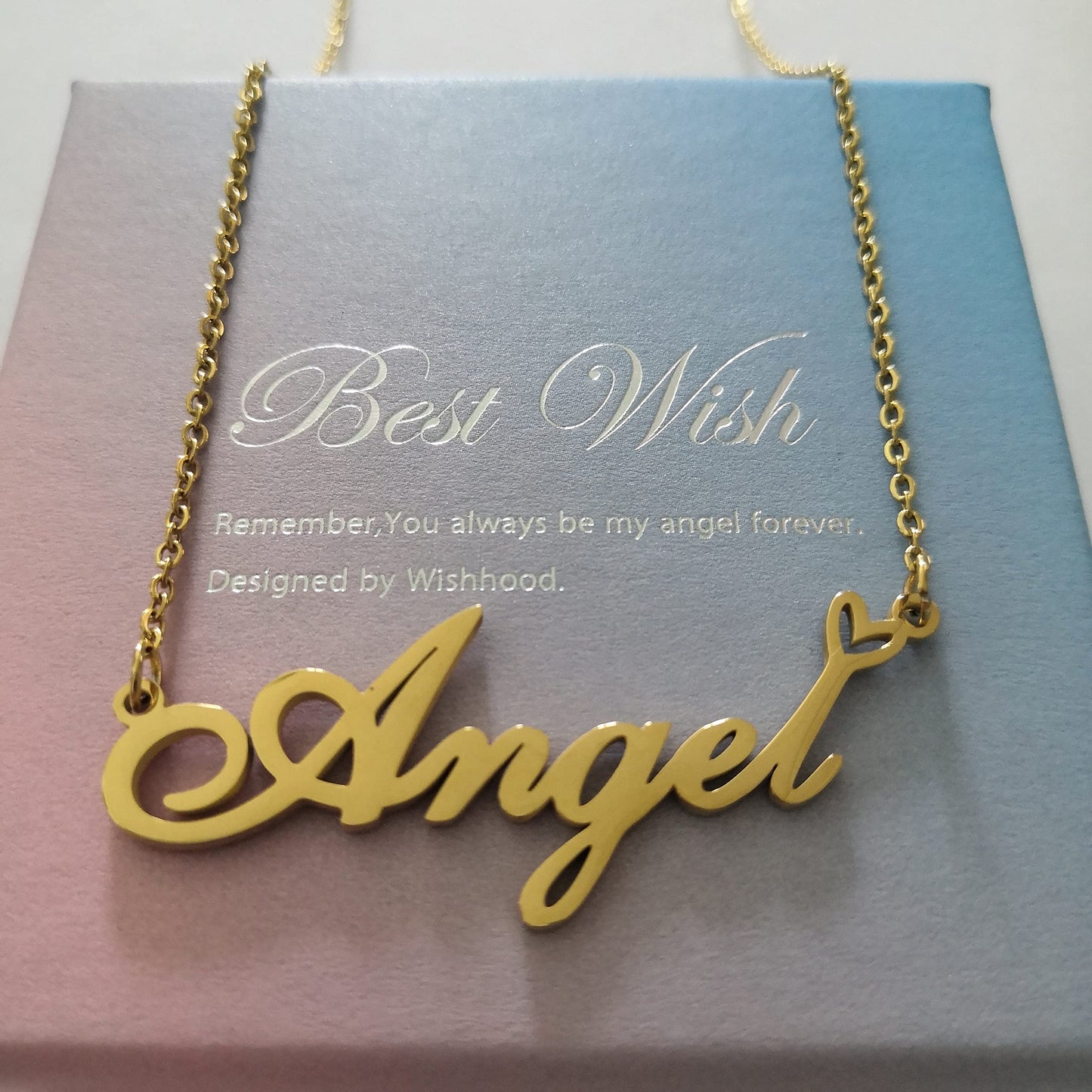 A168A Madelyn Custom Name Necklace Customized Personalized Plated Name Necklace for Mother Daughter Christmas New Year Gold