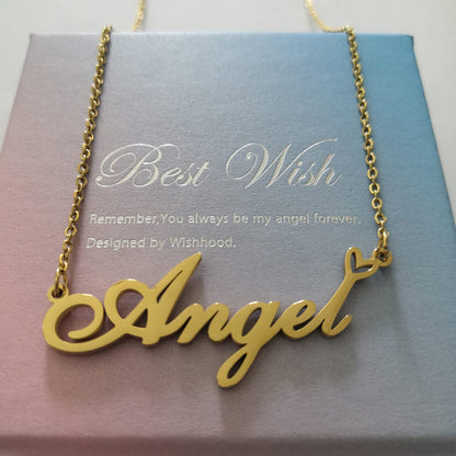 A168A Madelyn Custom Name Necklace Customized Personalized Plated Name Necklace for Mother Daughter Christmas New Year Gold