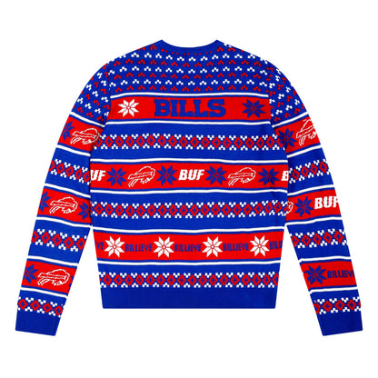 FOCO Buffalo Bills NFL Big Logo Ugly Sweater - X-Large