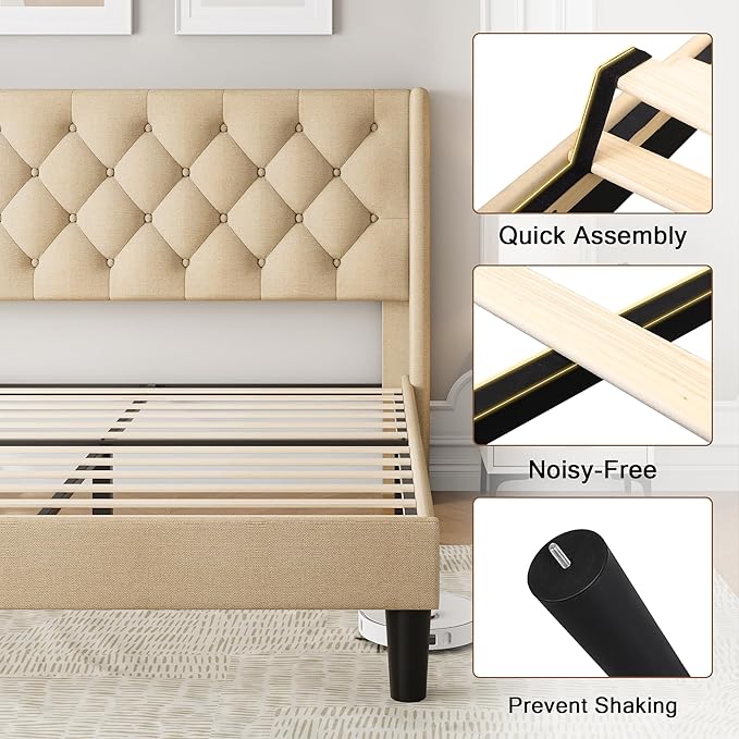 Einhomn Queen Size Platform Bed Frame