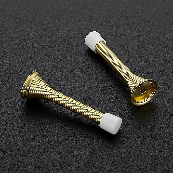 Ravinte Door Stoppers, 24 Pack Gold Spring Door Stops with Rubber Bumper, Stoppers for Bottom
