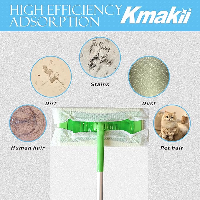 KMAKII Dry Sweeping Cloths Dry Mop Refills