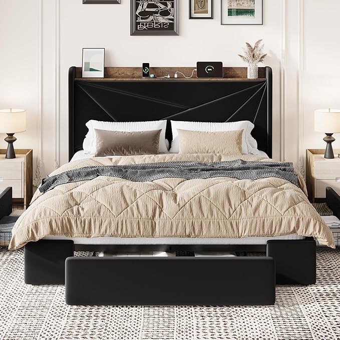 SHA CERLIN Queen Bed Frame