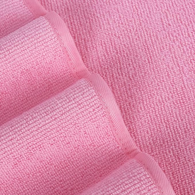 POLYTE Premium Lint Free Microfiber Washcloth Face Towel, 13 x 13 in