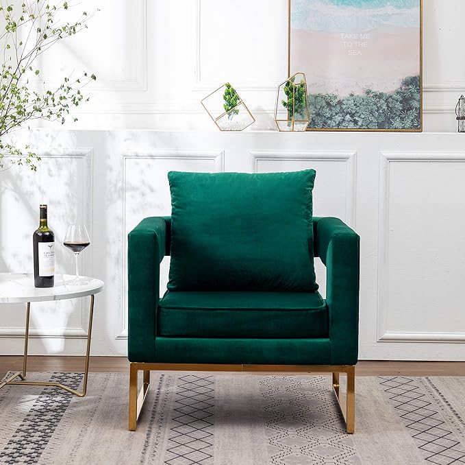 Roundhill Furniture Lenola Upholstered Accent Arm Chair