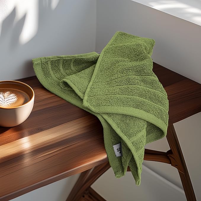 Tens Towels Pack of 6 Hand Towels, 100% Cotton, Lighter Weight, Quick to Dry
