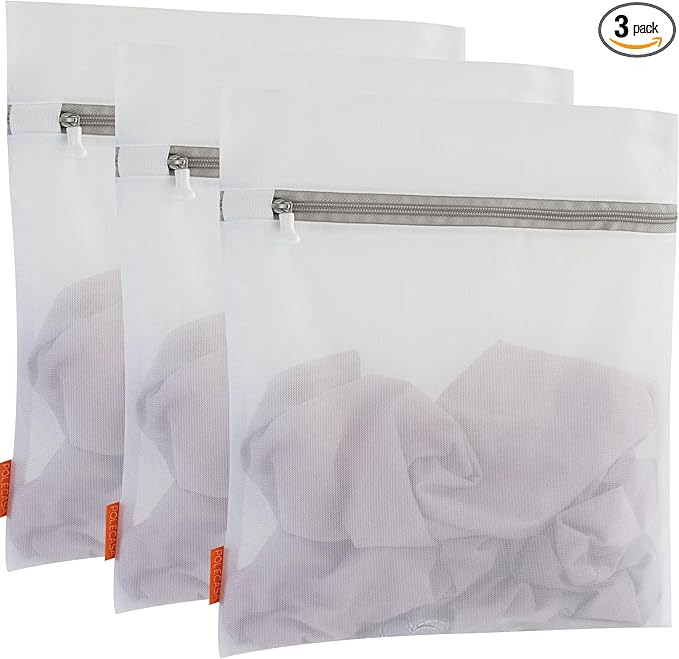 Polecasa 3Pcs 16 x 20 Inches Extra Durable Fine Mesh Laundry Bags