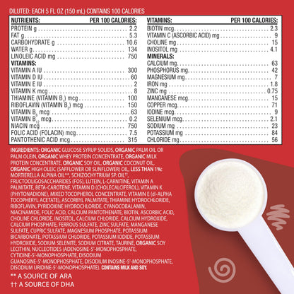 Earth's Best Organic Baby Formula for Babies 0-12 Months, Powdered Dairy Infant Formula with Iron, Omega-3 DHA, and Omega-6 ARA, 32 oz Formula Container