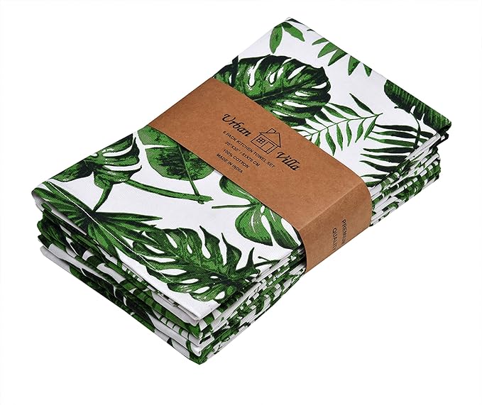 Urban Villa Tropical Print Kitchen Towels