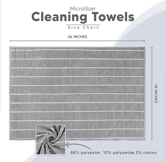 Utopia Towels - Microfiber Kitchen Towels, Super Absorbent 18 x 26 Inches