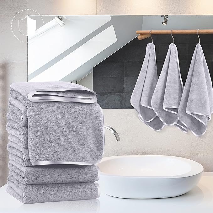 TENSTARS Silk Hemming Hand Towels