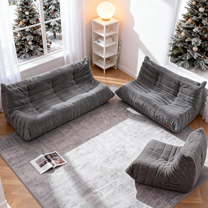 Bean Bag Loveseat Chair Big Sofa Beanbag Chair