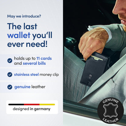 TRAVANDO Mens Slim Wallet with Money Clip AUSTIN RFID Blocking Bifold Credit Card Holder for Men with Gift Box