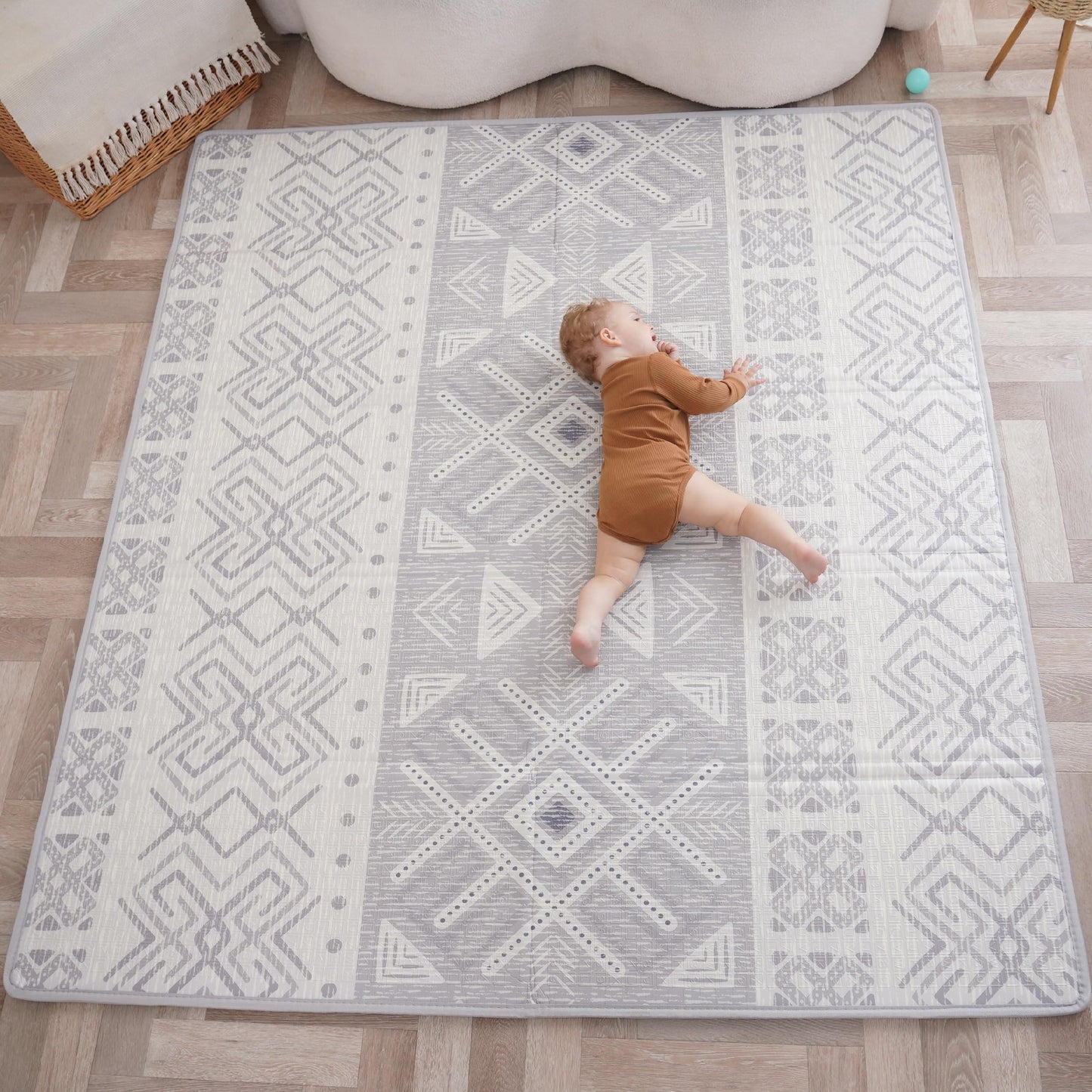 Baby Play Mat 150x180x1cm - Tummy Time Mat - XXL Large Size Baby Play Gym - Foldable Play Mat - Waterproof Foam Baby Play Mat Floor Mat For Kids Toddlers Children - Baby Mats For Floor Play