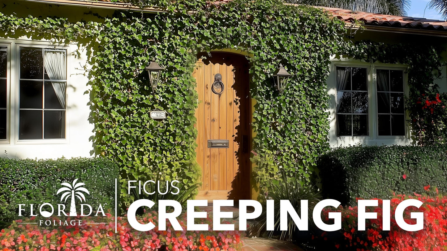 Creeping Fig Vine | 3 Live Plants | Ficus Pumila | Fast-Growing Ground Cover | Evergreen Climbing Vine for Walls & Trellises