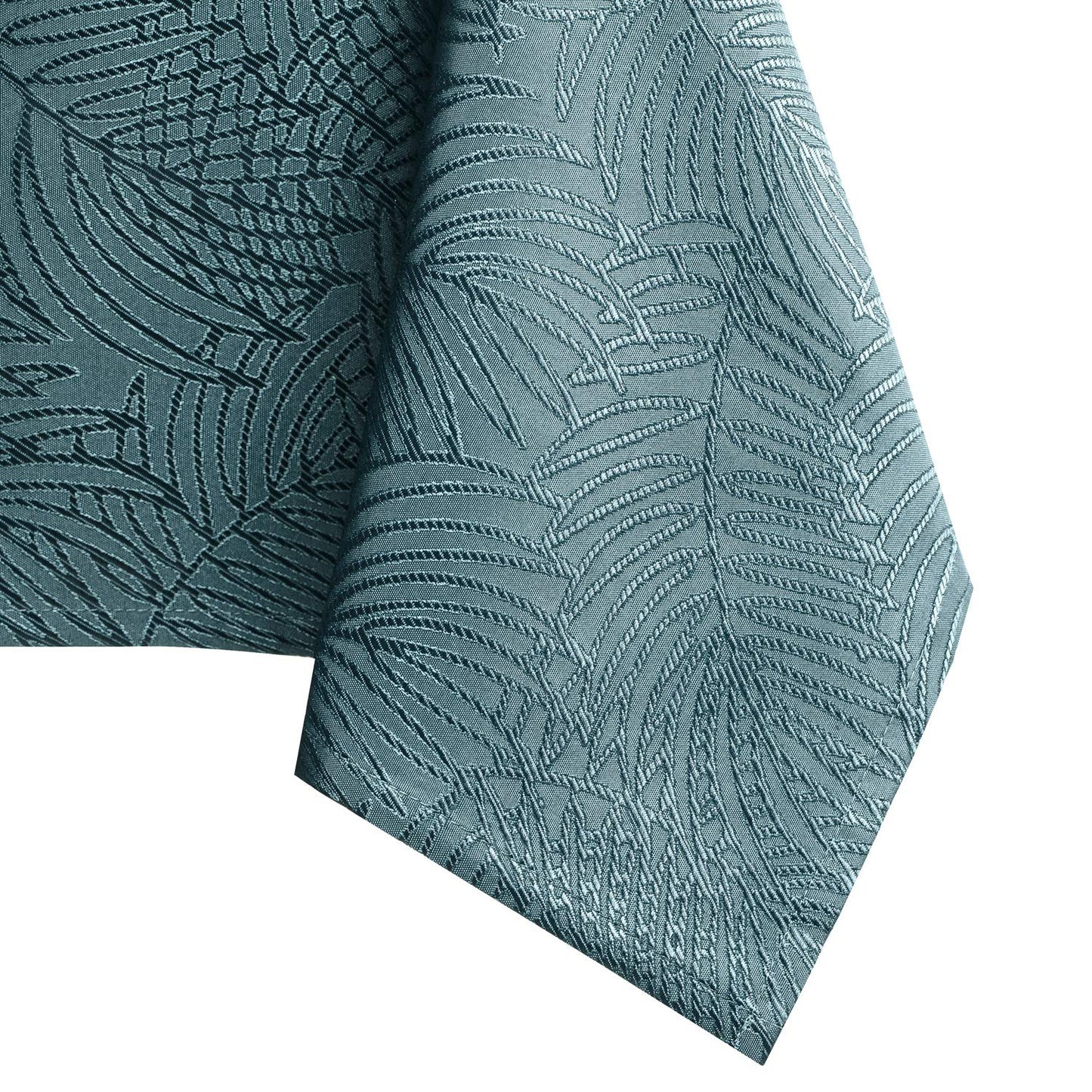 AmeliaHome 100 x 100 cm Tablecloth Table Cloth Stain Protection Lotus Effect Washable Water-Repellent Ornament Petrol Gaia