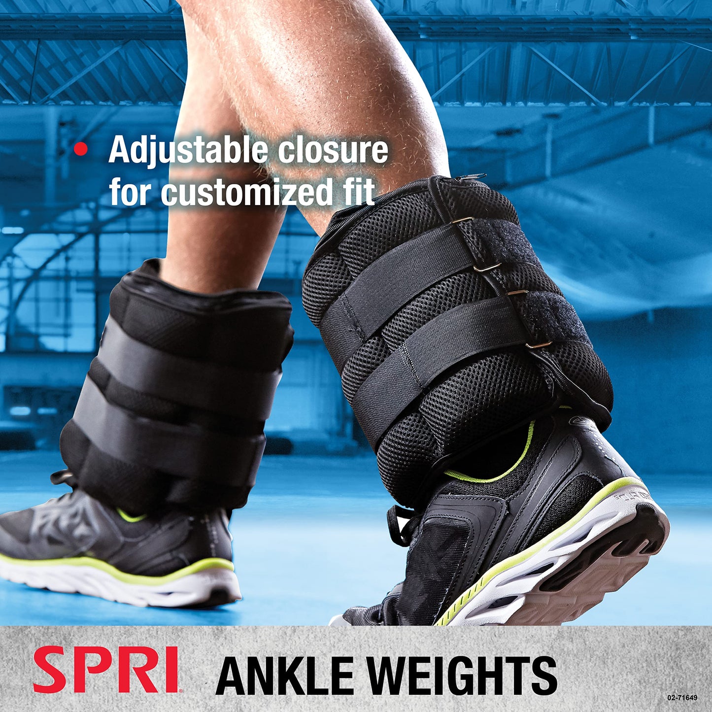 SPRI Adjustable Ankle Weights - Walking Weights for Strength Training Exercises, Resistance Endurance Workouts, General Fitness - For Strengthening & Toning Lower Body - 20lb Set (10lb Each)