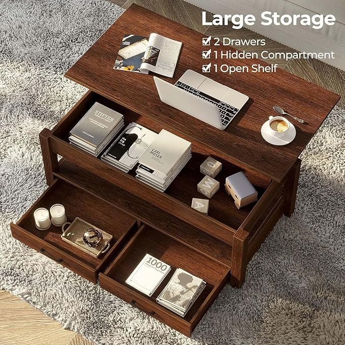 Rolanstar Coffee Table, Lift Top Coffee Table