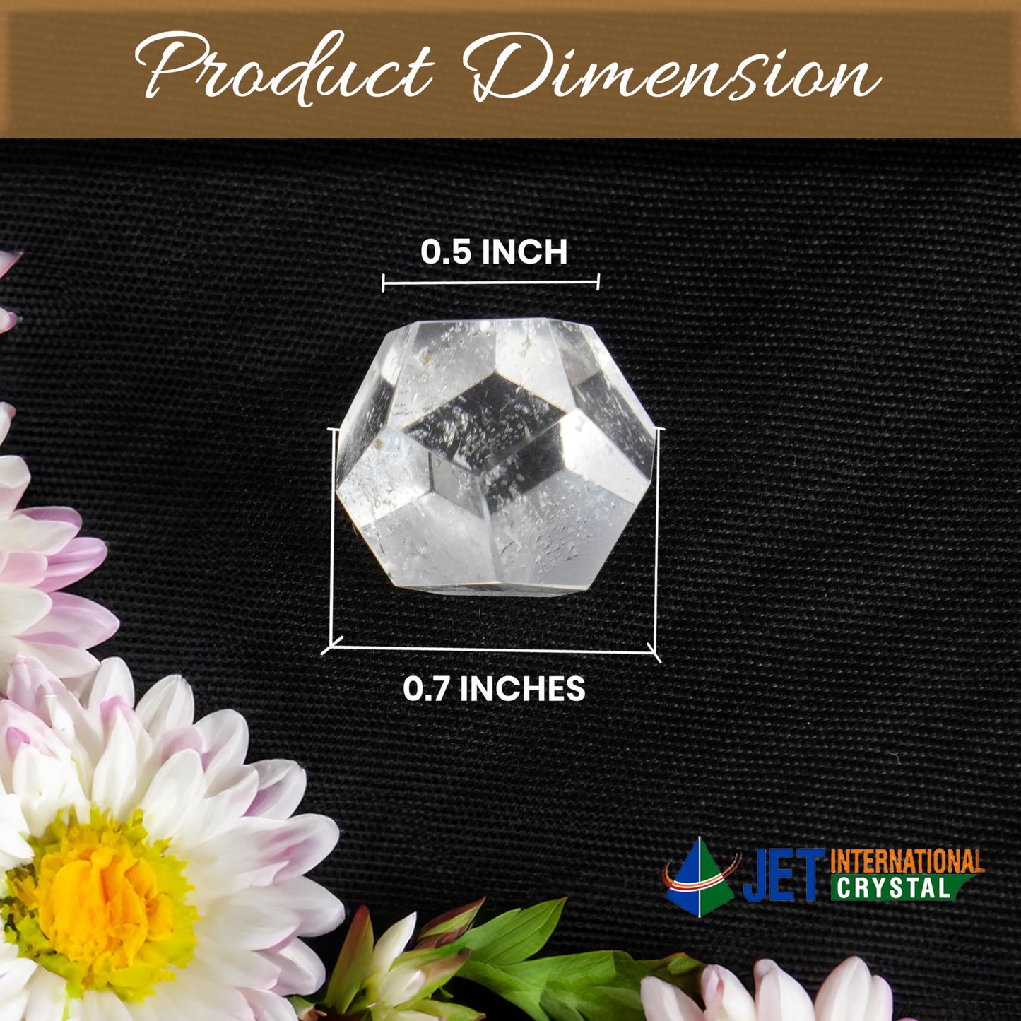 Jet International Beautiful Crystal Quartz Dodecahedron Gemstone Sphatik Original Crystal Natural Authentic Good Luck Genuine Divine Holy Metaphysical Reiki