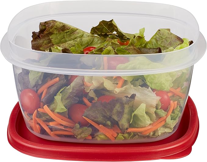Rubbermaid Easy Find Lids Food Storage Container, 14 Cup, Racer Red