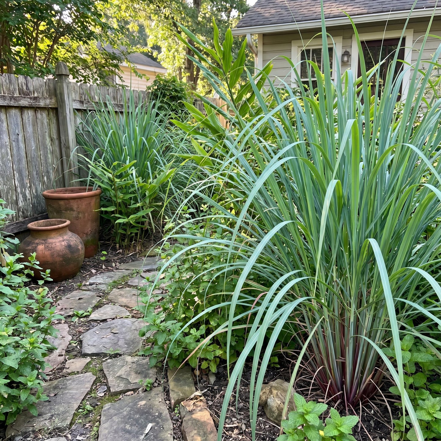 8 Lemongrass Plants Live, Well Rooted Lemongrass Stalks, 4-8 Inches, Fresh Lemon Grass Herbs for Garden Containers Growing