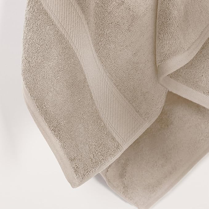 SUPERIOR Egyptian Cotton Pile Bath Towel Set of 2, Ultra Soft Luxury Towels