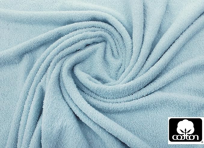 Cotton Craft - 6 Pack - Ultra Soft Extra Large Hand Towels 16x28 Light Blue -