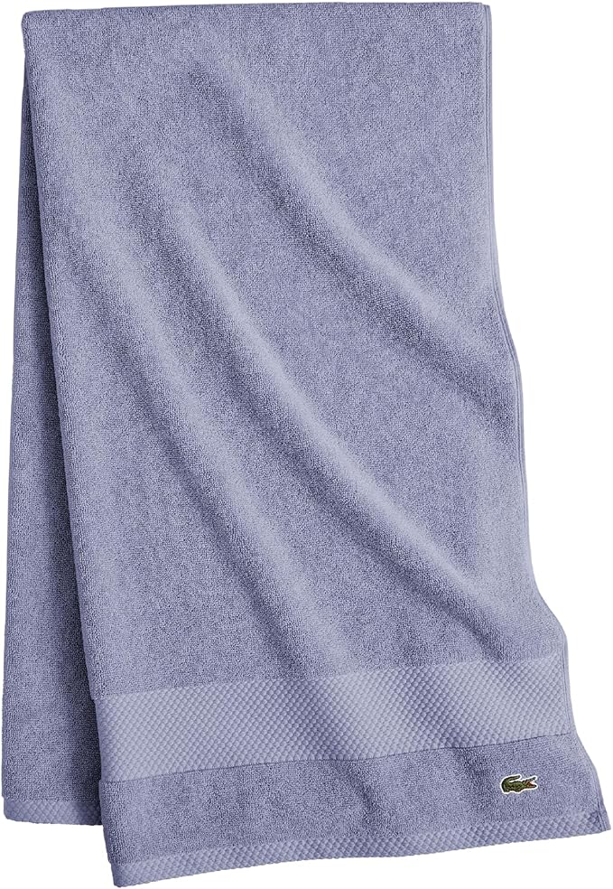 Lacoste Heritage 100% Supima Cotton Bath Sheet, Light Denim, Premium Super Soft