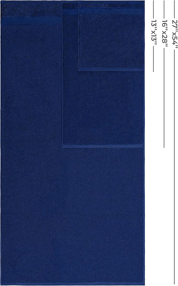 American Veteran 100% Cotton Turkish 6 Piece Luxury Towel Set