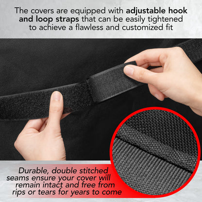 GrillTough Heavy Duty BBQ Grill Cover for Outdoor Grill – Waterproof, Weather Resistant, UV & Fade Resistant with Adjustable Straps – Gas Grill Cover for Weber, Charbroil (147L x 61W x 122H cm)
