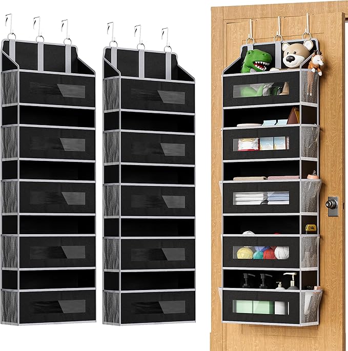 2 Packs 5-Tier Over the Door Storage Organizer